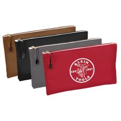 5141 Zipper Bags, Canvas Tool Pouches Brown/Black/Gray/Red, 4-Pack