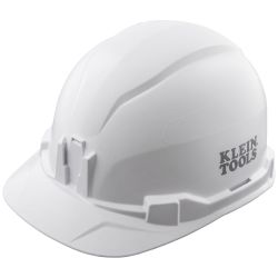 60100 Hard Hat, Non-Vented, Cap Style, White