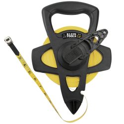 Long Tape Measures - Klein Tools’ tape measures are built tough to stand up to jobsite conditions, with impact resistant housing and heavy-duty blades. The tape measures feature an extra-long length, with single and double hook options and large bold numbers on the blades for easy readability.