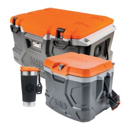 Portable Coolers and Tumbler - Making sure you have enough to eat or drink on a jobsite is essential to keeping your energy up and keeping your body going. Klein Tools’ line of portable coolers and tumbler allow you to take your food and drink on the go, keeping it hot or cold all day long. Plus, they’re all built to stand up to the tough jobsite conditions that professionals encounter every day.