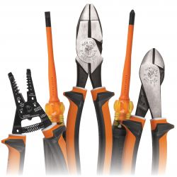 Electricians Hand Tool Sets - One job can require multiple tools, and it was with that in mind that Klein Tools designed our Electrician’s Hand Tool Sets. These sets combine the essential tools needed to get the job done into convenient sets, all with Klein’s signature insulation to protect and reduce the risk of injury in situations where a tool might make contact with an energized source.