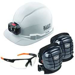 Protective Equipment - Keeping yourself safe on a jobsite should always be your top priority, and Klein Tools is here to help. From hard hats all the way down to shoe covers, Klein has all the gear needed to make sure you can get the job done while protecting yourself.